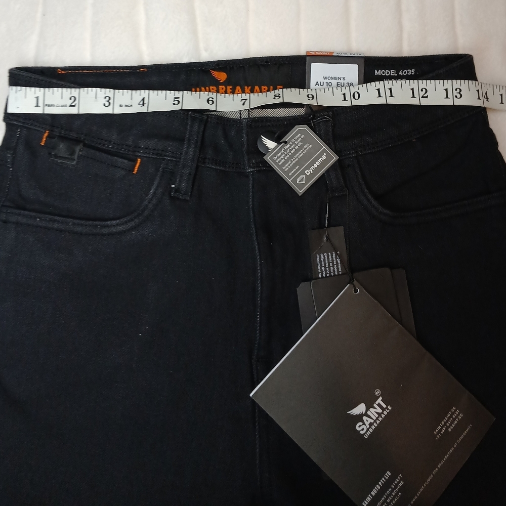 🏍SA1NT Motorcycle Jeans Unbreakable Women’s Size US 6 / AU 10 /EU38 - Picture 6 of 15